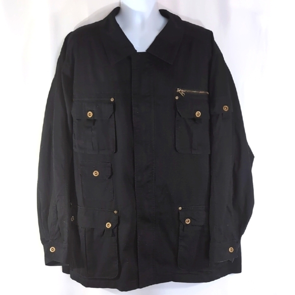 Boulder Creek Men's Black Fishing Hunting Photography Utility Jacket Size 4 XL - Picture 1 of 12
